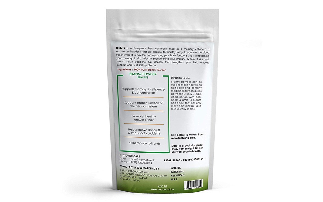 Holy Natural Brahmi Powder    Pack  100 grams